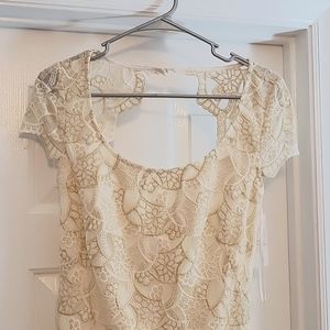 Alberto Makali White w/ Gold Dress